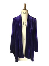 Baylis Knight Purple Velvet Kimono Boho Retro Festival