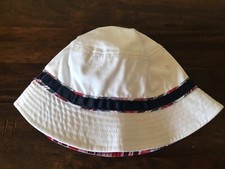 New Children's Place Baby Bucket Sun Hat 12-24 Months White/Blue/Red