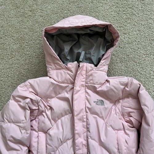 The North Face Puffer 550 Girls Coat Jacket Sz Med Pink Winter Goose Down Snow - Picture 13 of 21