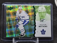 Auston Matthews 2023-24 Upper Deck Ice Hockey Green Base #28 Toronto Maple Leafs