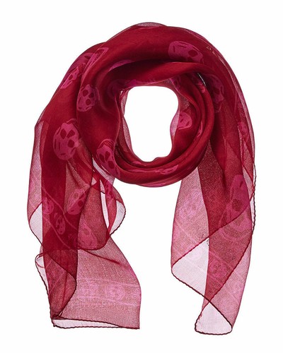 Alexander McQueen Pink/Red Silk Chiffon 