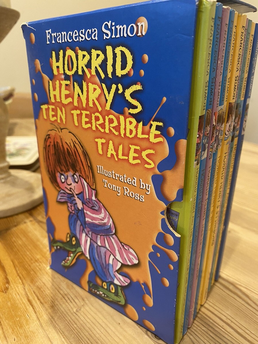 Horrid Henry's Ten Terrible Tales Box Set 10 Books VGC In