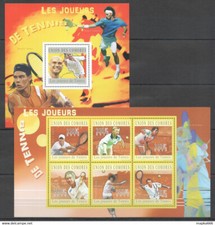 UC167 2010 COMOROS SPORT TENNIS BL+KB MNH