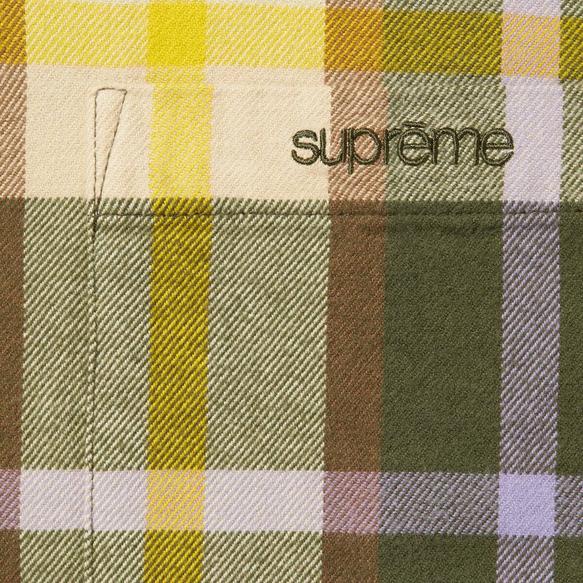 Supreme Plaid Flannel Shirt FW23 3colors Black Blue Green Supreme Plaid Flannel Shirt FW23 3colors Black Blue Green