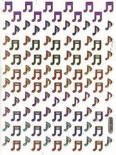 Aufkleber Noten Symbol 3 Bögen S#07