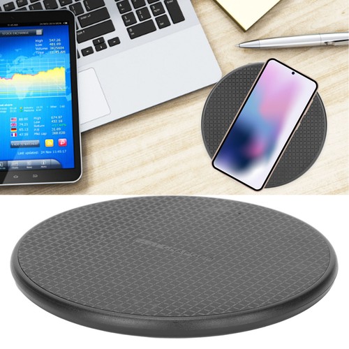 (Black)Wireless Charger 5W Fast Charging Pad Cordless Phone Charger For S21 Fit - Picture 9 of 22