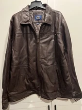 CUTTER & BUCK Mens 100% LAMB SKIN Leather Bomber Jacket/Coat 2XT