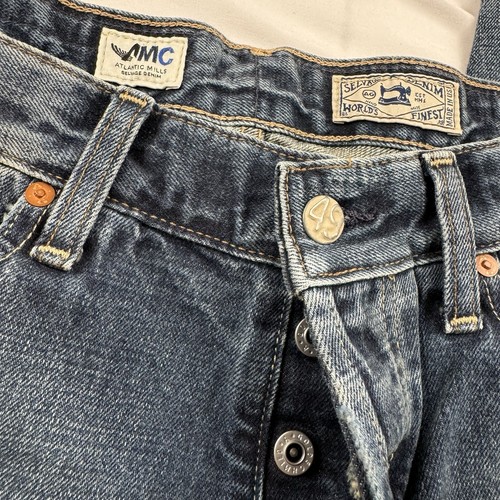 Adriano Goldschmied Atlantic Mills Selvage Denim Distressed 15 oz Size 32x30 - 第 5/8 張圖片