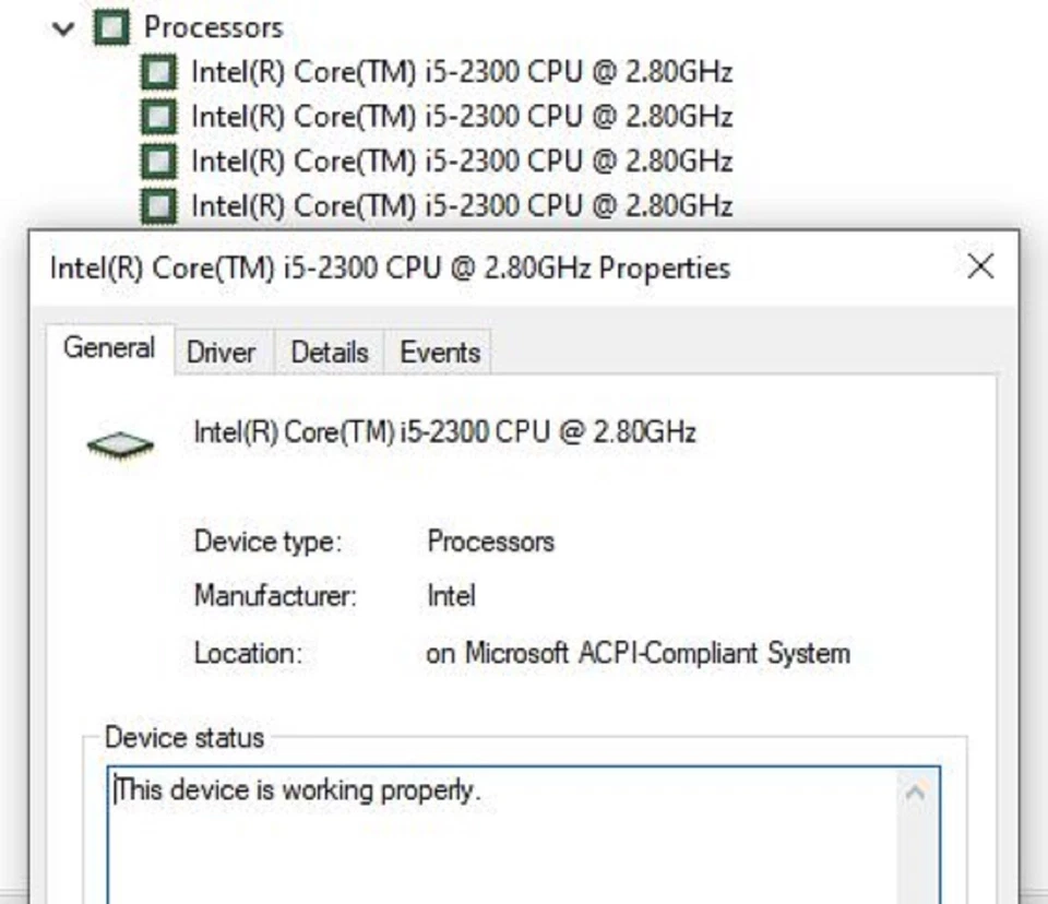 Intel/Core i5-2300/2.80GHz/LGA 1155/Socket H2/6MB/Quad Core/CPU/Processor/SR00D - Image 4 of 4