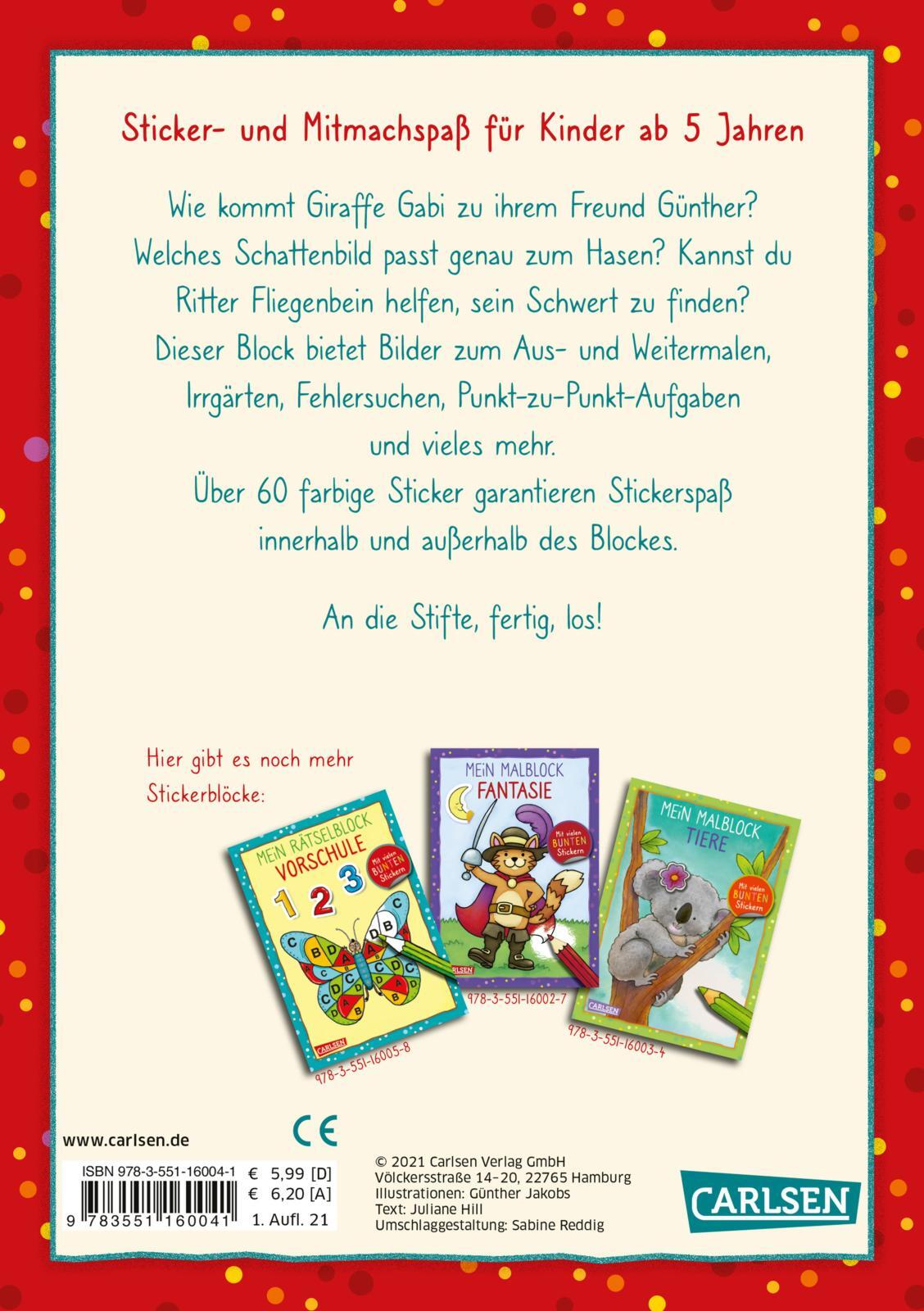 Thumbnail - Günther Jakobs; Juliane Hill / Mein Rätselblock Mitmachspaß