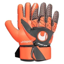 Uhlsport AeroRed Absolutgrip Reflex Grey Red Goalkeeper GK Gloves Mens 10.5 new