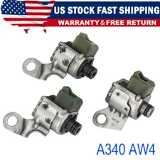 A340 AW4 A340E A340F Transmission 3 Pc Solenoid Kit Shift Lock-Up TCC for Toyota