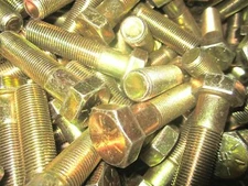 5/8-18 X 3 1/2 Fine Thread Hex Head Cap Screws Grade 8 Yellow Zinc 20 Pieces