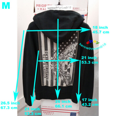 DENIM & SUPPLY RALPH LAUREN AMERICAN FLAG PATCH FULL ZIP HOODIE