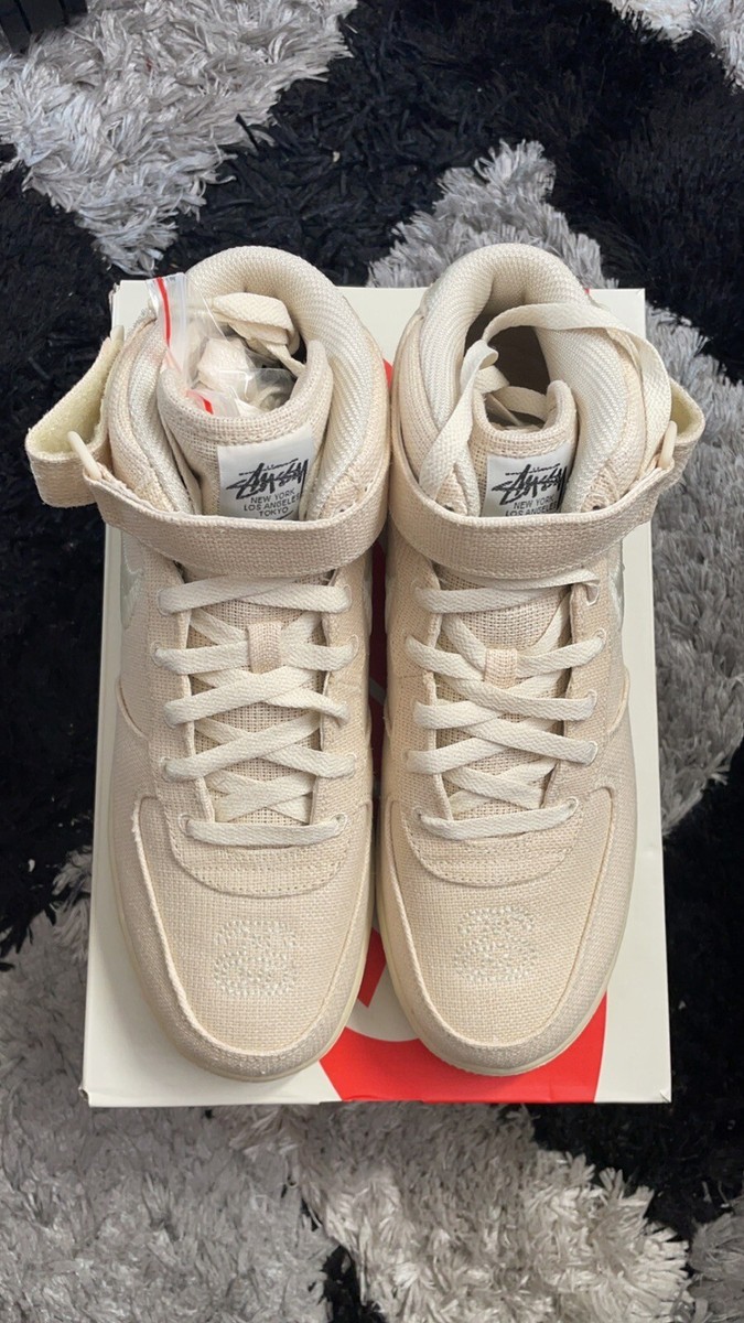 ☆送料関税込☆Nike x Stussy Air Force 1 '07 Mid SP Fossil☆ Size 9 - Nike Air Force 1 Mid x Stussy Fossil 2022