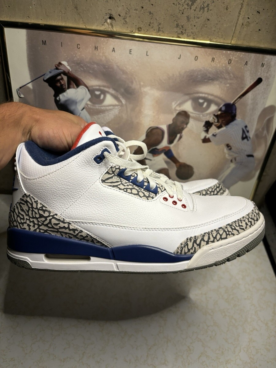 靴 Nike Air Jordan 3 Retro \"True Blue\" Nike Air Jordan 3 Retro Blue Men's 10/Women's 11.5 Shoes