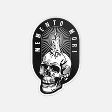 Memento Mori Car Bumper Vinyl Sticker Decal Sizes