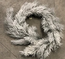 Vickerman K224730 30 in. Frosted Douglas Fir 360 Tips Wreath, Green