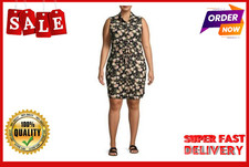 No Boundaries Juniors' Plus Size 2X Lace Back Sleeveless Shirt Dress --A14--