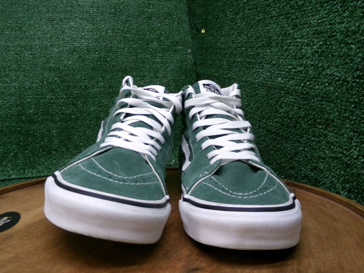 Vans Mens Sk8-Hi Classic Green Suede High Top Skateboard Vans Mens Sk8-Hi Classic Green Suede High Top Skateboard