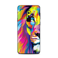 Samsung Galaxy S9 Plus Skins Decals - Colorful Lion Abstract Paint