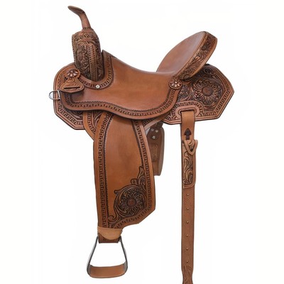 Selle tonneau en cuir western cheval, selle de course nouveau