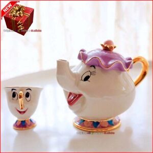 Beauty And The Beast Teapot Mrs. Potts Tea Pot Chip Tea Cup Set Gift | eBay