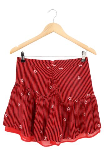 MINT&BERRY wrinkle skirt red size 36 stars mini skirt summer - Picture 1 of 2