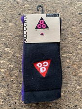 Nike Acg Socks Black Purple New 8 8.5 9 9.5