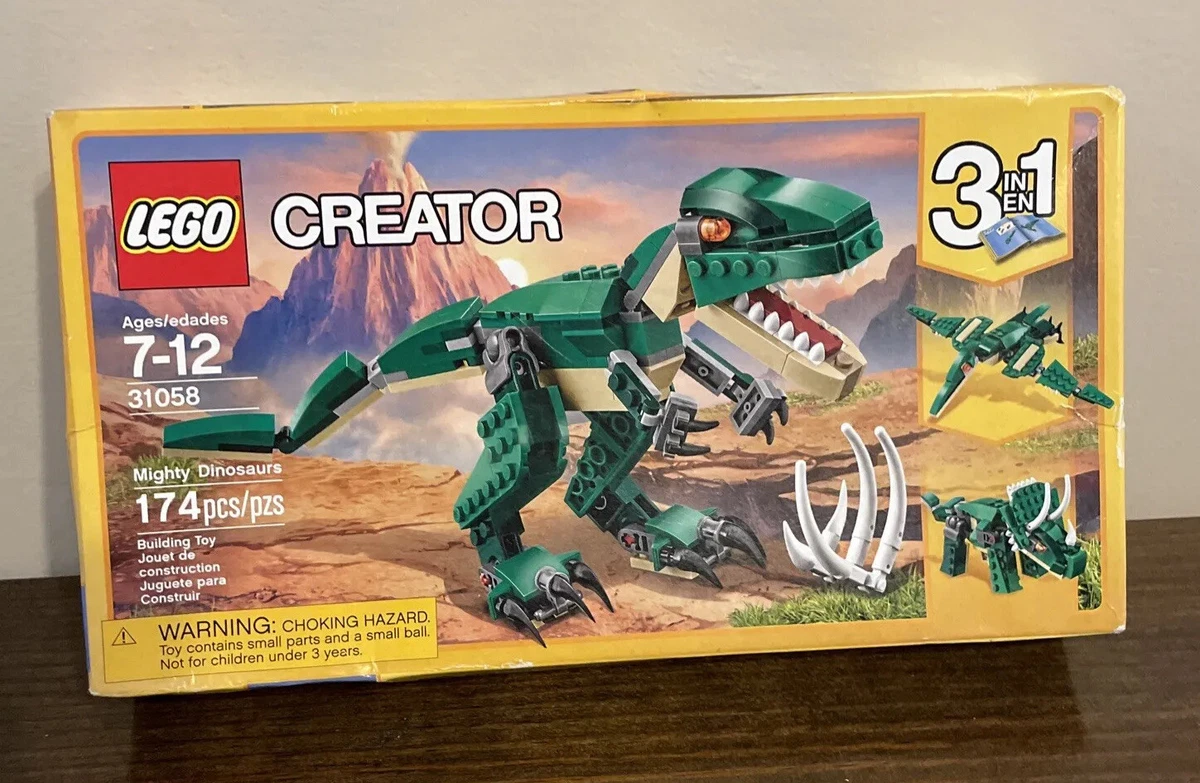 LEGO 31058 Mighty Dinosaurs Lego Creator 3-in-1 T Rex Pterodactyl  Triceratops