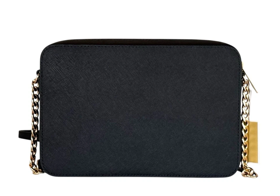 MICHAEL KORS JET SET ITEM EAST WEST SHOULDER CROSSBODY BAG BLACK/GOLD - Image 3 of 4