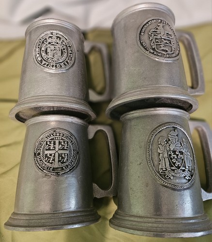 RWP Pewter Beer Stein Mug Cheshire Inn and Lodge Lion Logo 4.5" Vintage