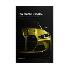 BMW M4 G82 Poster - Modern BMW Motorsport Garage Wall Art