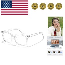 Blue Light Glasses for Men Women Reduce Eye Strain UV Blocking for Computer S...