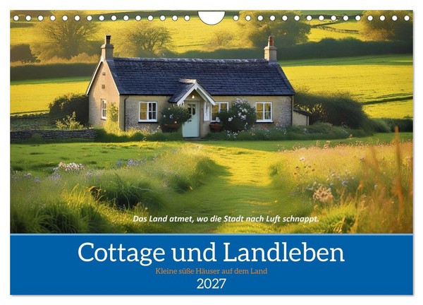 "Calendar 2027 · US Version · Cottage And Country Life (Wall Calendar 2027 12\" ×"-image