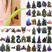 54pcs Temporary Tattoo Temporary Tattoo Stickers Helicopters Dragon Rocket