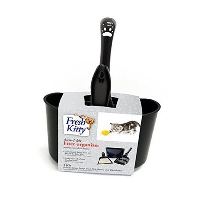 Fresh Kitty 4-in-1 Litter Box Organizer Cleanup Kit   Cat Litter Box Cleaning