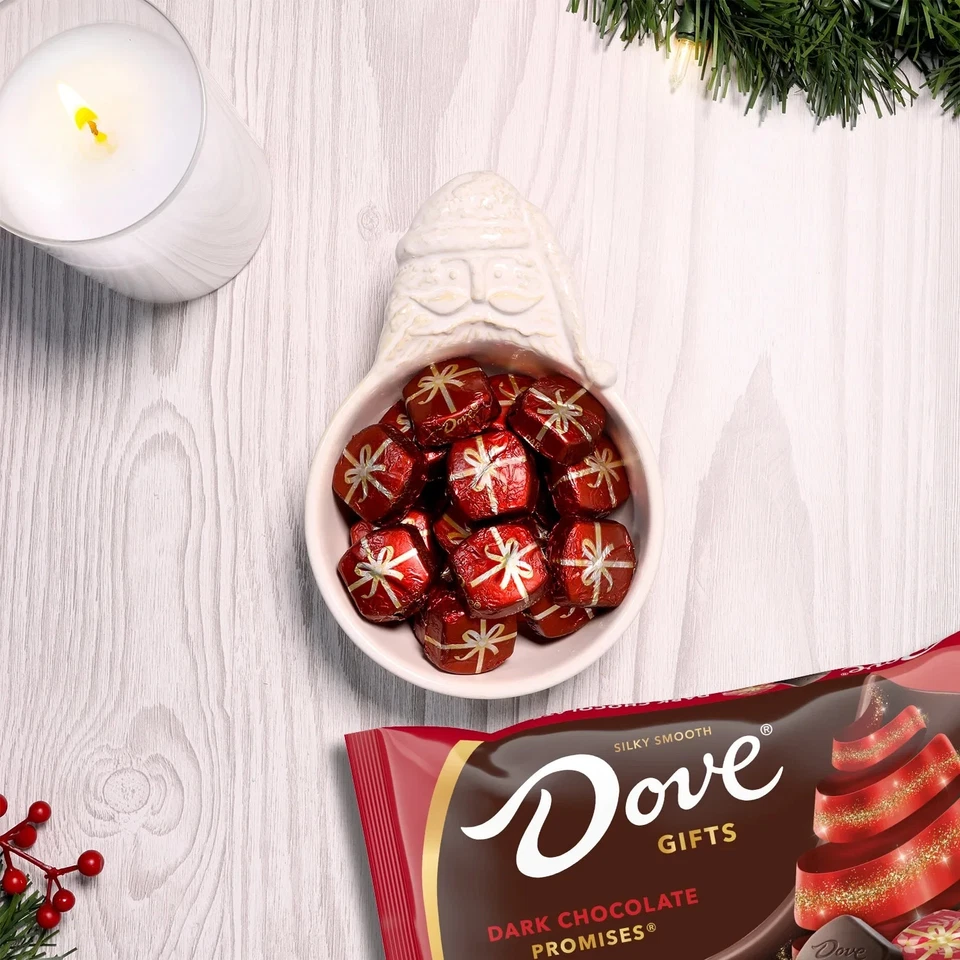 Dove Promises 5 LB Christmas Dark Chocolate Gift Wrapped Candy - Image 2 of 4