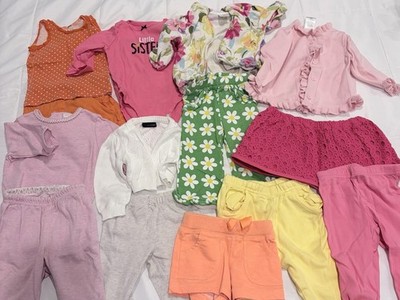 Baby Girl 3-6M Clothing Bundle 11 Pc Pink Floral Mixed Brands