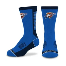 NBA OKLAHOMA CITY THUNDER MVP Crew Socks Youth - Team Color For Bare Feet