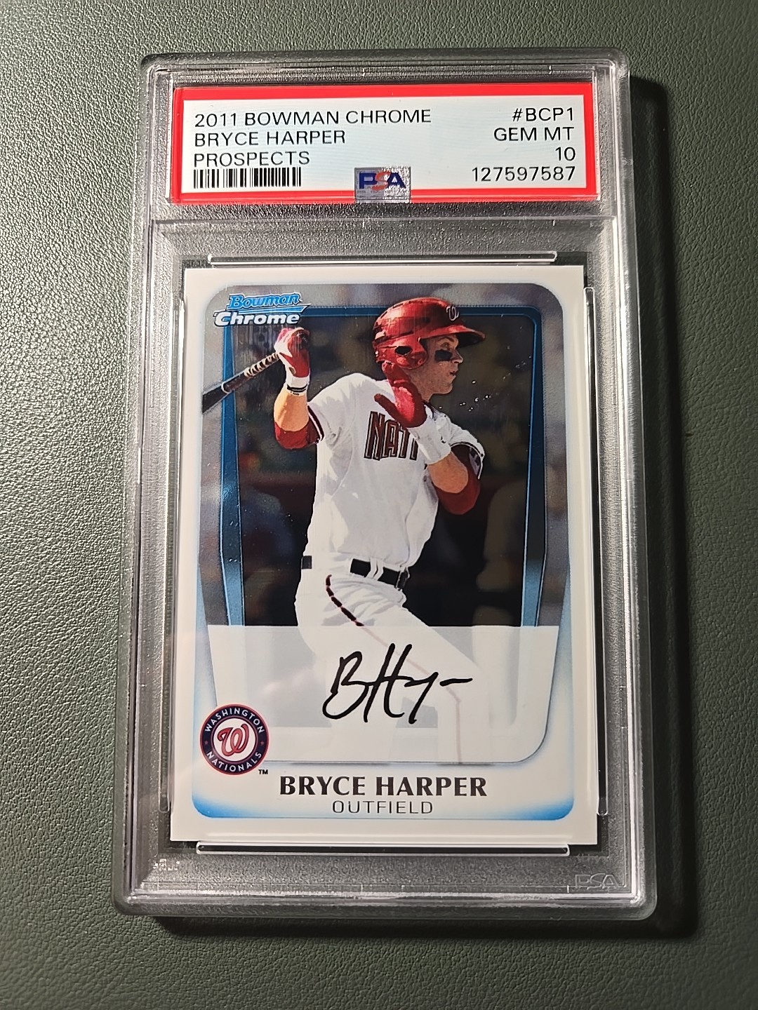 ⚾️ 2011 BOWMAN CHROME PROSPECTS #BCP1 BRYCE HARPER PSA 10
