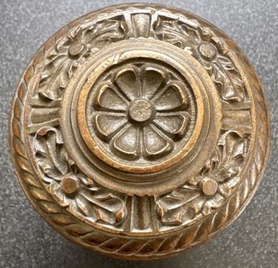 Rare Bronze Russell & Erwin Antique Door Knob 