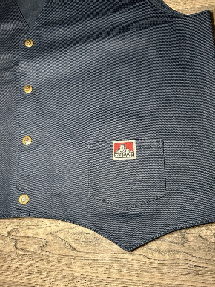 Chaleco Ben Davis Azul Marino Talla XL Hecho en EE. UU. Para Hombre Excelente Estado Usado Foto 2 de 4