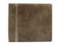 Vintage MCM Our Family Large Photo Album Genuine Cow Grain Hide Leather 12 x 14