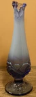 FENTON Blue Opaline Glass Water Lily Bud Vase App-8” Vintage