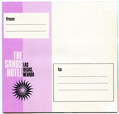 THE SANDS HOTEL Las Vegas JACK JONES DEAN MARTIN & more, fold-out brochure 1970