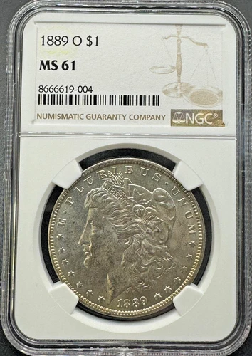 1889-O MORGAN SILVER DOLLAR NGC MS61 08XDC25