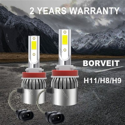 2x H11 HID White LED Headlight Bulbs Low Beam For Toyota Tacoma 2016-2022
