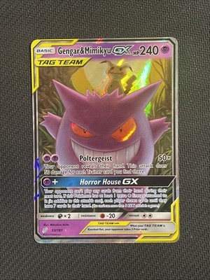 2019 Pokemon Sun Moon Team Up Gengar Mimikyu GX #53/181