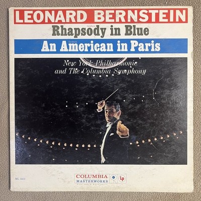 Leonard Bernstein Gershwin Rhapsody in Blue American in Paris Vinyl LP ML 5413